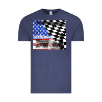 Vintage Denim racing checkered flag tumbler tbs Vintage Tee - TumblerDesignByShophia