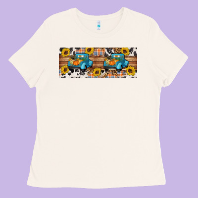 Fall Truck Ladies Tee Designed By Artiststas