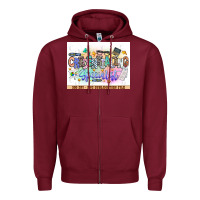 Burgundy asdfas Zipper Hoodie - CowhideDigitalArt