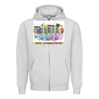 Dove Grey asdfas Zipper Hoodie - CowhideDigitalArt