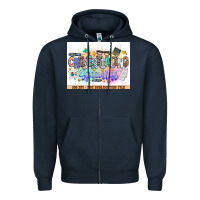 Navy asdfas Zipper Hoodie - CowhideDigitalArt
