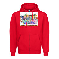 Red asdfas Zipper Hoodie - CowhideDigitalArt
