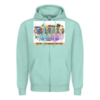 Seafoam asdfas Zipper Hoodie - CowhideDigitalArt
