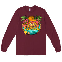 Burgundy beach please Long Sleeve Tee - Jasminsmagicworld
