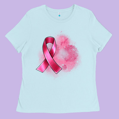 Breast Cancer Custom Name Ladies Tee Designed By Artiststas