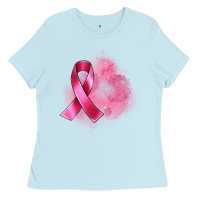 Baby Blue breast cancer custom name Ladies Tee - Artiststas