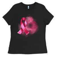 Black breast cancer custom name Ladies Tee - Artiststas