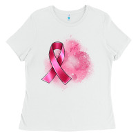 White breast cancer custom name Ladies Tee - Artiststas