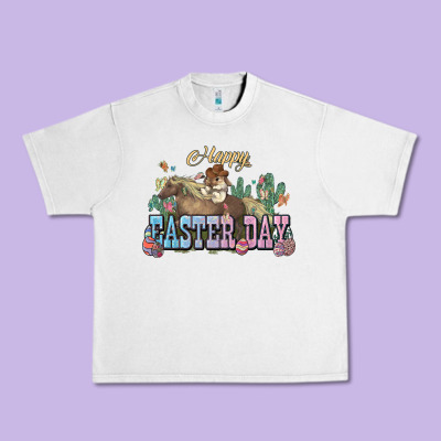 Happy Easter Day Rodeo Urban Heavy Tee Designed By Howdyjamesfarm