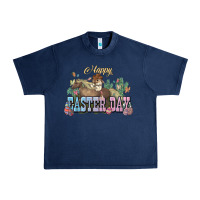 Navy Happy Easter Day rodeo Urban Heavy Tee - HowdyJamesFarm