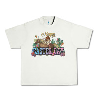 Pistachio Happy Easter Day rodeo Urban Heavy Tee - HowdyJamesFarm