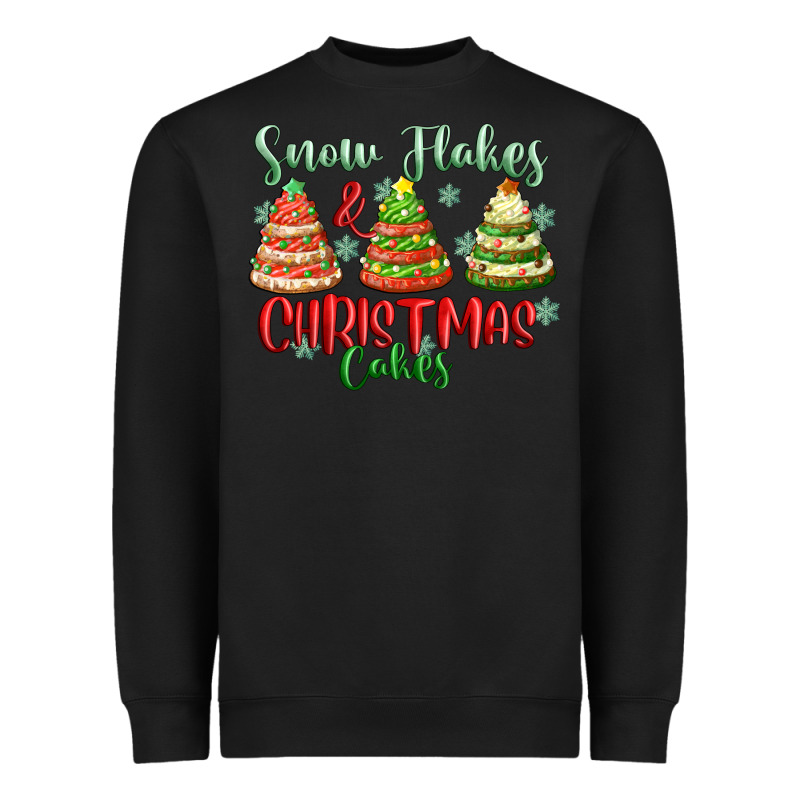 Snow Flakes And Christmas Cakes Heavyweight Sweatshirt by FaDigitalArtStudio | Teevron