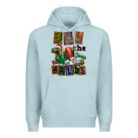 Blue Mist Rex The Halls Premium Hoodie - FaDigitalArtStudio