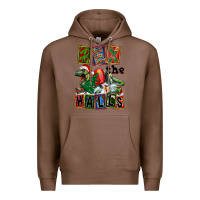Chestnut Rex The Halls Premium Hoodie - FaDigitalArtStudio