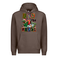Coffee Rex The Halls Premium Hoodie - FaDigitalArtStudio