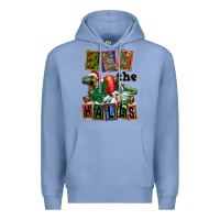 Colony Blue Rex The Halls Premium Hoodie - FaDigitalArtStudio