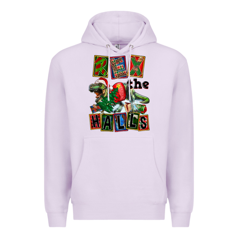 Rex The Halls Premium Hoodie by FaDigitalArtStudio | Teevron