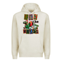 Oatmeal Heather Rex The Halls Premium Hoodie - FaDigitalArtStudio