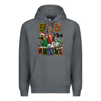 Rock Rex The Halls Premium Hoodie - FaDigitalArtStudio