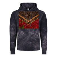 Cloud Black red roses with leopard Vintage Hoodie - TumblerDesignByShophia