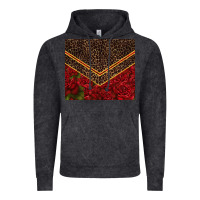 Vintage Black red roses with leopard Vintage Hoodie - TumblerDesignByShophia