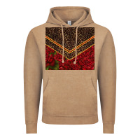 Vintage Coffee red roses with leopard Vintage Hoodie - TumblerDesignByShophia