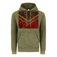 Vintage Olive red roses with leopard Vintage Hoodie - TumblerDesignByShophia