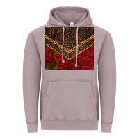 Red Roses With Leopard Vintage Hoodie | Teevron