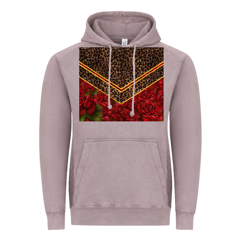 Red Roses With Leopard Vintage Hoodie by TumblerDesignByShophia | Teevron
