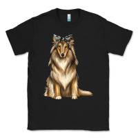Black collie with bandanna Classic Tee - texasbilliewilder