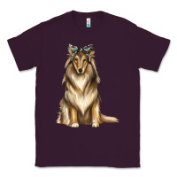 Plum collie with bandanna Classic Tee - texasbilliewilder