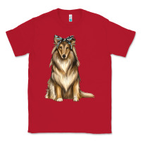 Red collie with bandanna Classic Tee - texasbilliewilder