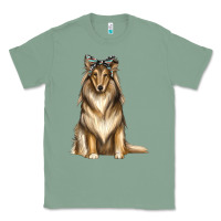 Sage collie with bandanna Classic Tee - texasbilliewilder