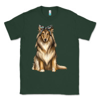 Sports Green collie with bandanna Classic Tee - texasbilliewilder