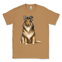 Toasted Coconut collie with bandanna Classic Tee - texasbilliewilder
