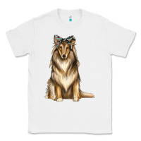 White collie with bandanna Classic Tee - texasbilliewilder