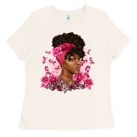 Breast Cancer Afro Woman Ladies Tee | Teevron
