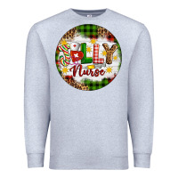 Heather Grey Christmas Jolly Nurse Premium Sweatshirt - Artiststas