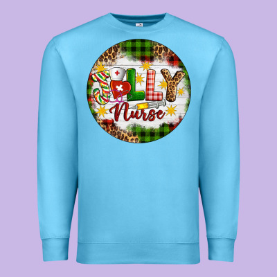 Christmas Jolly Nurse Premium Sweatshirt Designed By Artiststas