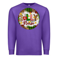 Purple Christmas Jolly Nurse Premium Sweatshirt - Artiststas