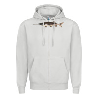 Dove Grey Paddlefish Illustrations, Zipper Hoodie - LillyAllenDesigns