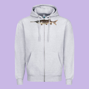 Paddlefish Illustrations, Zipper Hoodie Designed By Lillyallendesigns