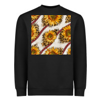 Black baseball sunflowers and leopard seamless pattern Heavyweight Sweatshirt - BundleAndBundleShop