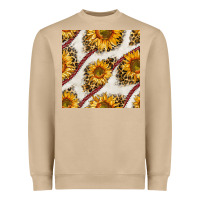 Mushroom baseball sunflowers and leopard seamless pattern Heavyweight Sweatshirt - BundleAndBundleShop
