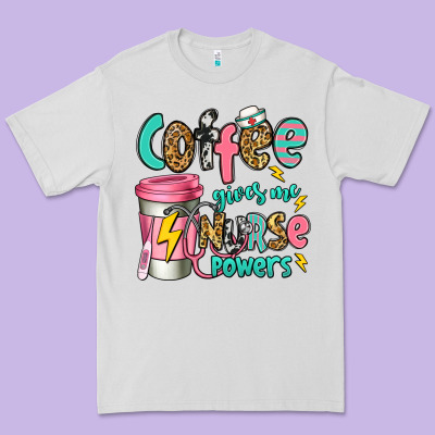 Coffee Gives Me Nurse Powers Premium Tee Designed By Jasminsmagicworld