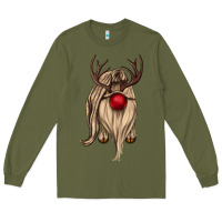 Army Green deer gnome Long Sleeve Tee - CowGirlArtShop