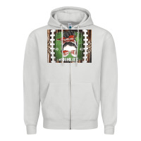 Dove Grey American Football Mom life Zipper Hoodie - CowhideDigitalArt