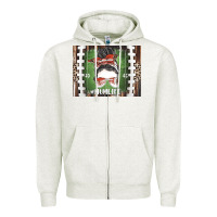 Oatmeal Heather American Football Mom life Zipper Hoodie - CowhideDigitalArt