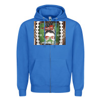 True Royal American Football Mom life Zipper Hoodie - CowhideDigitalArt
