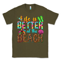 Army Green Life is better at the beach Classic Tee - NancyCooperArtShop